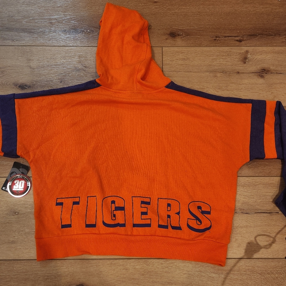 Women's Colosseum Orange Clemson Tigers Throwback Stripe Arch Logo Cropped Large - Picture 3 of 6